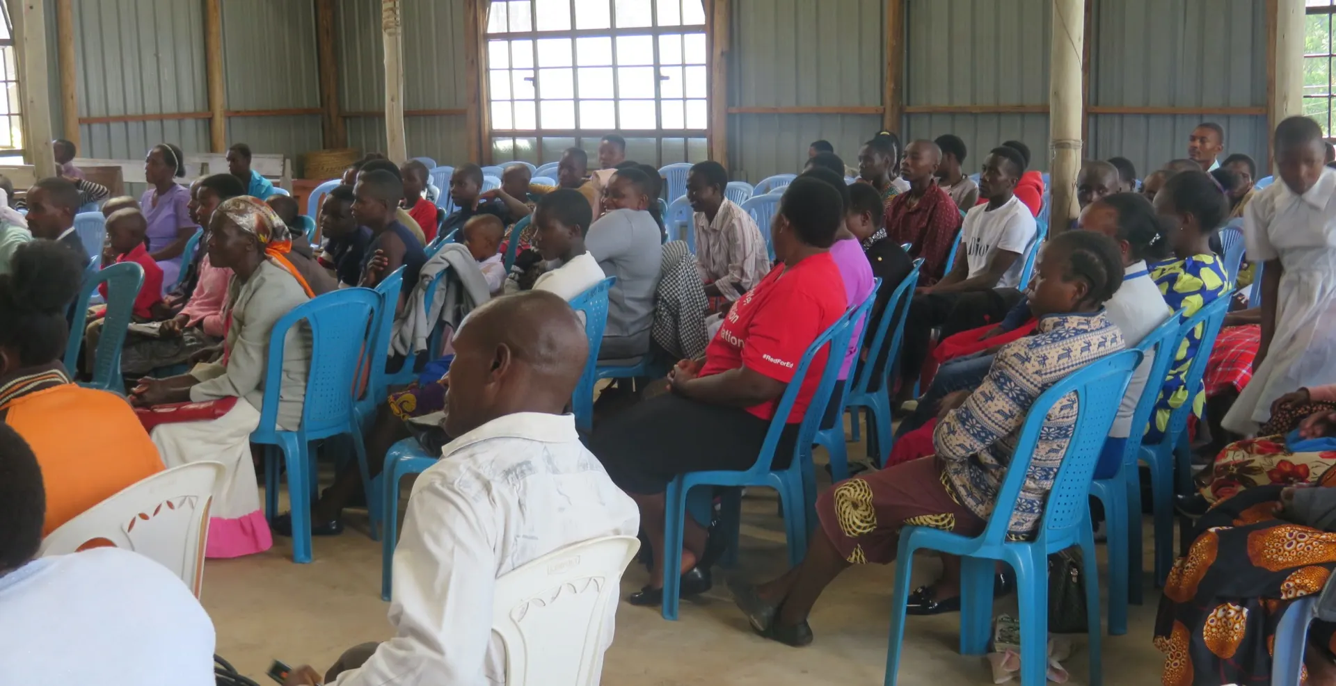 Our church family gathered for a service